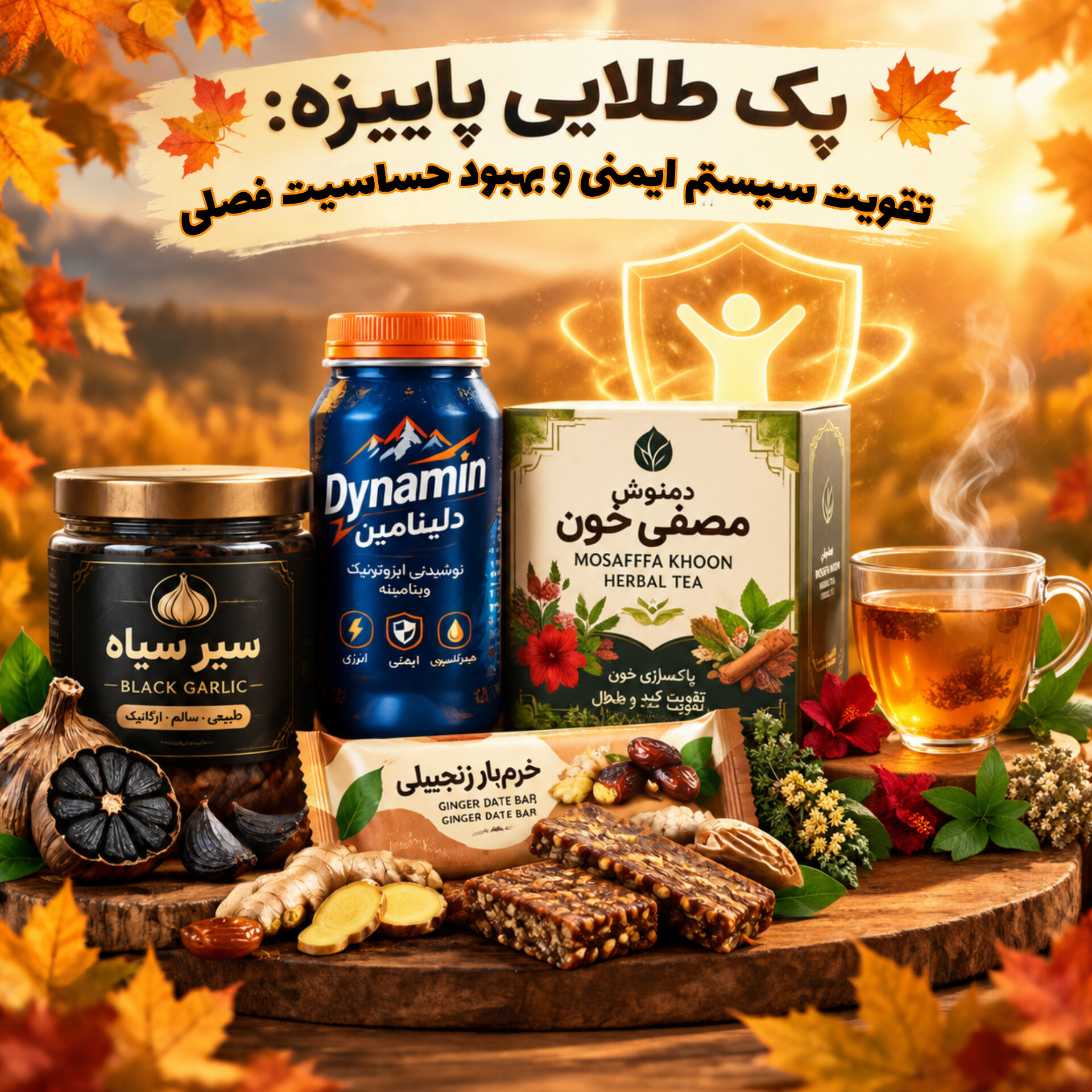ترکیب گیاهی طلایی پاییزه ۲۵روزه تقویت ایمنی و ضد حساسیت
